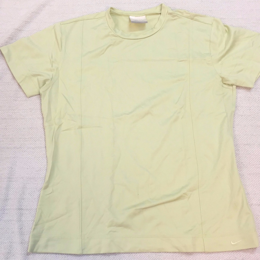 Nike Golf Dri-fit yellow short sleeve crewneck top